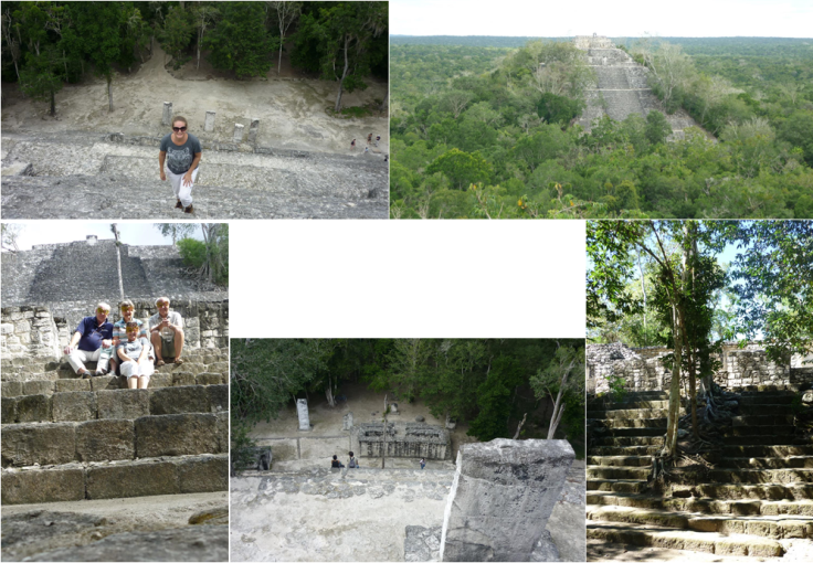 Steep shit! The structures in the pictures are the largest in Calakmul.